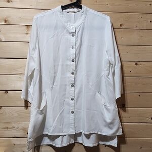 Soft Surroundings High Low Button Down Shirt Size Medium